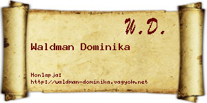 Waldman Dominika névjegykártya